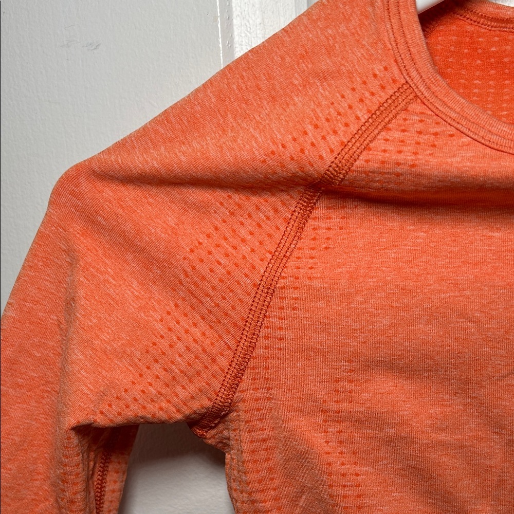 Gym Shark Women's Orange Long Sleeve Workout Top - Picture 9 of 9